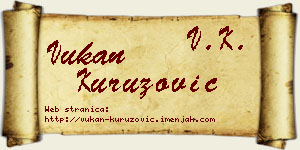 Vukan Kuruzović vizit kartica